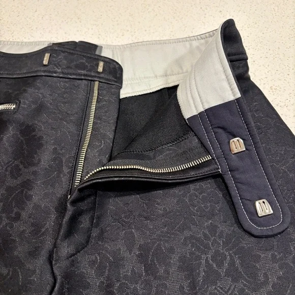 Bogner Wool Blend Black Jacquard Stirrup Ski Pant Size 14 - Picture 5 of 9